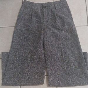 Free People Metallic Wide-Leg Sparkle Pants in Charcoal